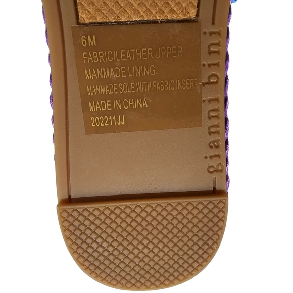 Gianni Bini Wedge Platform Sandal Women's Size 6 Leena Rainbow Cord Striped NEW - Picture 11 of 13